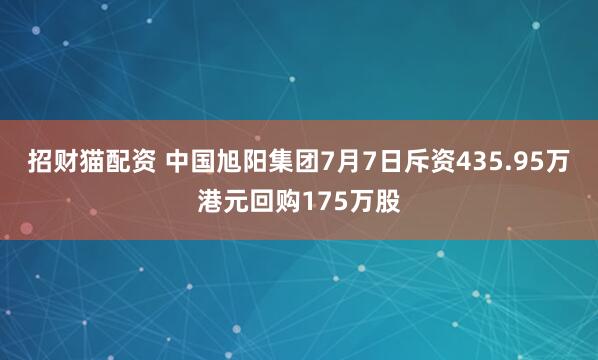 招财猫配资 中国旭阳集团7月7日斥资435.95万港元回购175万股